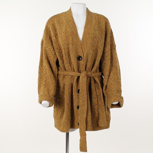 Whistles Oversized Cable Knit Wool Blend Cardigan - Picture 2 of 5